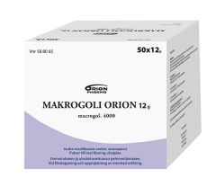 MAKROGOLI ORION jauhe oraaliliuosta varten, annospussi 12 g 50 x 12 g